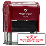 Vivid Stamp Praying That God Sends A Guardian Angel Self Inking Rubber Stamp