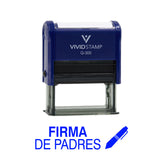 Vivid Stamp Firma de Padres Spanish School Self-Inking Rubber Stamps