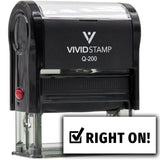 Vivid Stamp Right On! Self-Inking Rubber Stamps