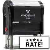 Vivid Stamp Rate! Self Inking Rubber Stamp