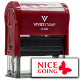 Vivid Stamp Nice Going Self Inking Rubber Stamp