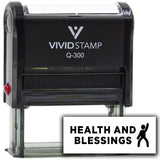Vivid Stamp Health and Blessings Stamps For Grading Self-Inking Rubber Stamps