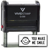 Vivid Stamp You Make Me Smile Self Inking Rubber Stamp