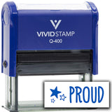 Vivid Stamp Proud Teacher Feedback Self-Inking Rubber Stamps