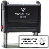 Vivid Stamp Sending prayers, hope, and love in your direction Self Inking Rubber Stamp