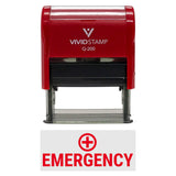 Vivid Stamp Emergency Medical Self-Inking Rubber Stamps