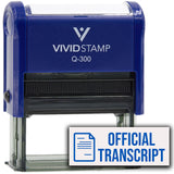 Official Transcript (Paper) Self Inking Rubber Stamp
