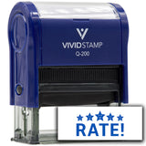 Vivid Stamp Rate! Self Inking Rubber Stamp