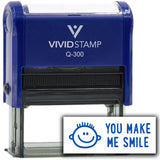 Vivid Stamp You Make Me Smile Self Inking Rubber Stamp