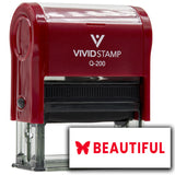 Vivid Stamp Beautiful Self-Inking Rubber Stamps