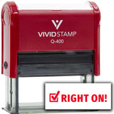 Vivid Stamp Right On! Self-Inking Rubber Stamps