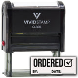 Ordered By Date (Order Complete) Self Inking Rubber Stamp