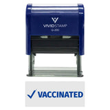 Vivid Stamp Vaccinated (check) Medical Self-Inking Rubber Stamps