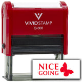 Vivid Stamp Nice Going Self Inking Rubber Stamp