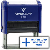 Vivid Stamp May The Lord God Bless You! Self Inking Rubber Stamp