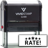 Vivid Stamp Rate! Self Inking Rubber Stamp