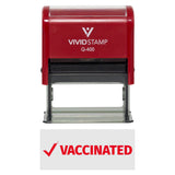 Vivid Stamp Vaccinated (check) Medical Self-Inking Rubber Stamps