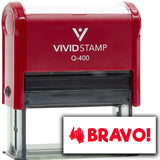 Vivid Stamp Bravo! Teacher Feedback Self-Inking Rubber Stamps