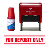 For Deposit Only Self Inking Rubber Stamp Combo with Refill