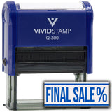 Rubber Stamp Final Sale (Percentage) Self-Inking Office