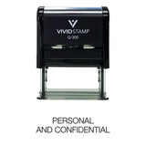 Personal and Confidential Rubber Stamp