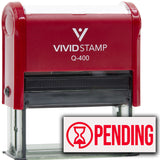 Pending (Hourglass) Self Inking Rubber Stamp