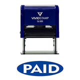 PAID Oval Reversed Self Inking Rubber Stamp