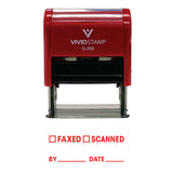 Faxed Scanned By Date Self Inking Rubber Stamp