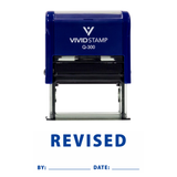 REVISED By Date Self Inking Rubber Stamp