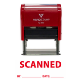 SCANNED By Date Self Inking Rubber Stamp