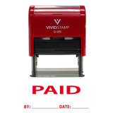 PAID By Date Self Inking Rubber Stamp