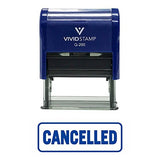 Cancelled W/Border Office Self-Inking Office Rubber Stamp
