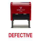 DEFECTIVE Self Inking Rubber Stamp