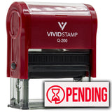 Pending (Hourglass) Self Inking Rubber Stamp