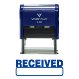 Basic Received Self Inking Rubber Stamp (Blue Ink) - Medium