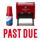 Classic Past Due Self Inking Rubber Stamp Combo with Refill