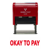 OKAY TO PAY Self Inking Rubber Stamp