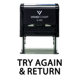 TRY AGAIN & RETURN Teacher Rubber Stamp