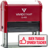 Buen Trabajo Spanish Teacher (Thumbs Up) Self Inking Rubber Stamp
