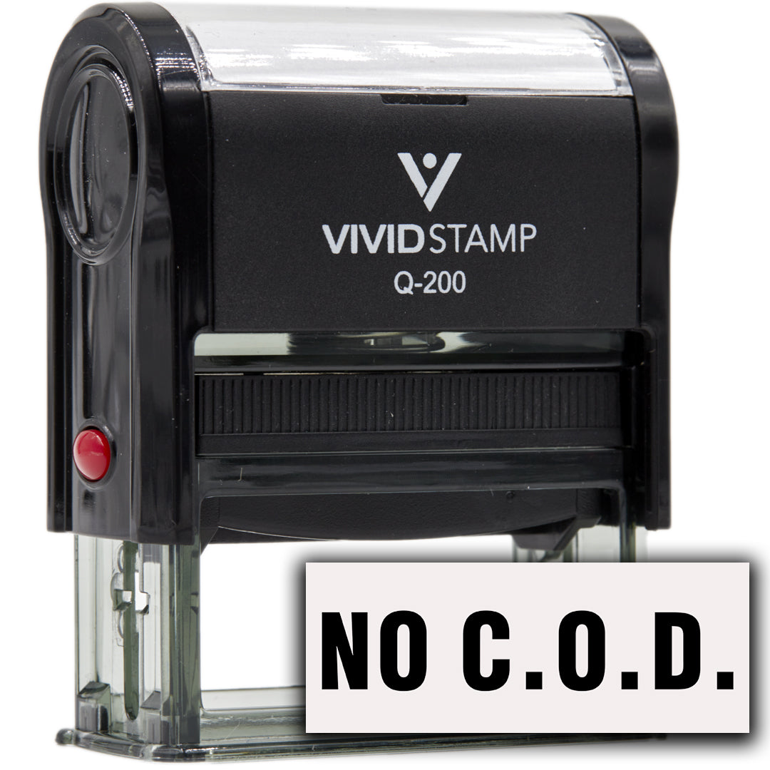 No Rasting Stamp No C.O.D. Self-Inking Office Rubber Stamp – Vivid Stamp