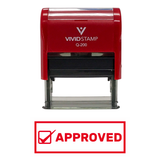 APPROVED w/Checkbox Office Self-Inking Office Rubber Stamp