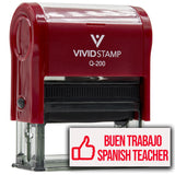 Buen Trabajo Spanish Teacher (Thumbs Up) Self Inking Rubber Stamp