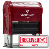 Received By Date (Check) Self-Inking Rubber Stamp