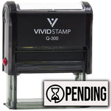 Pending (Hourglass) Self Inking Rubber Stamp