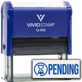 Pending (Hourglass) Self Inking Rubber Stamp