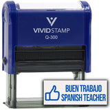 Buen Trabajo Spanish Teacher (Thumbs Up) Self Inking Rubber Stamp