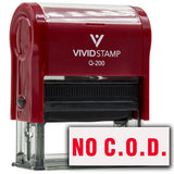 No C.O.D. Self-Inking Office Rubber Stamp